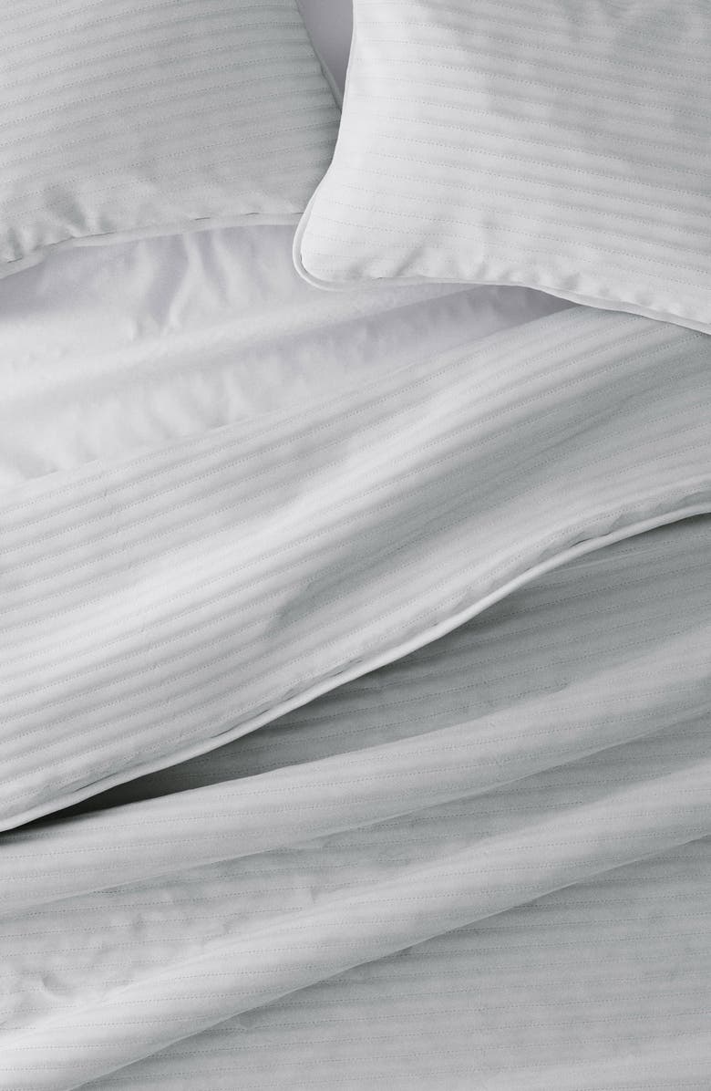 HOMESPUN All Season Stripe Stitch 3-Piece Down Alternative Quilt Set, Alternate, color, Light Gray