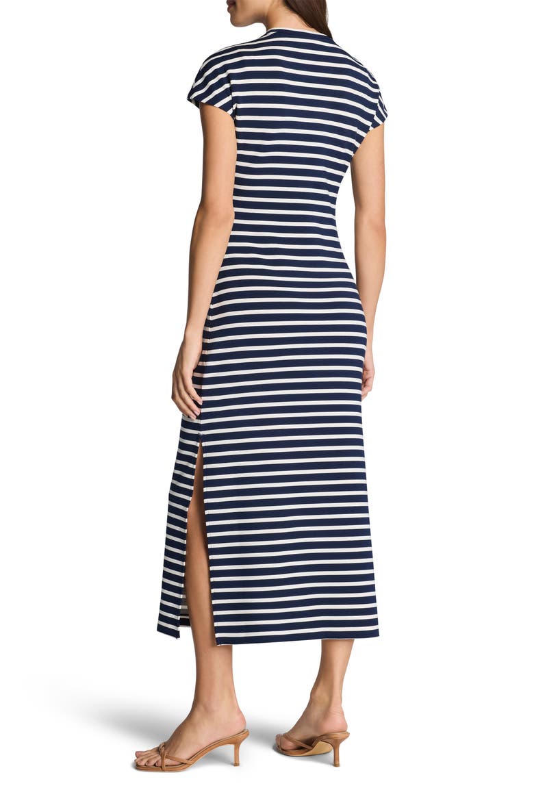 Stripe Tie Waist Maxi Dress, Alternate, color, YACHT / NAVY