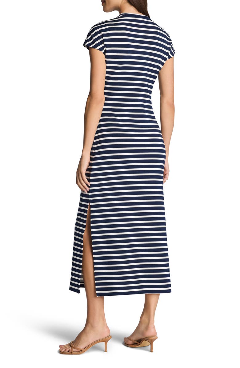 SPANX<sup>®</sup> Stripe Tie Waist Maxi Dress, Alternate, color, Yacht / Navy