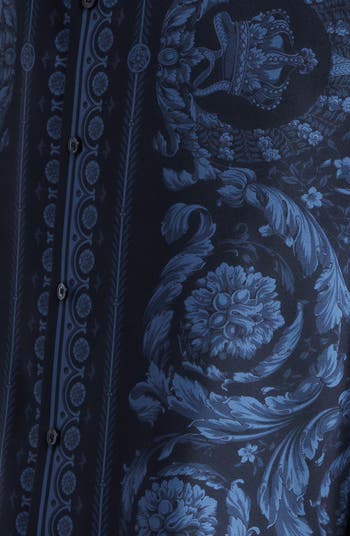 Versace Barocco Print Silk Button-Up Shirt | Nordstrom