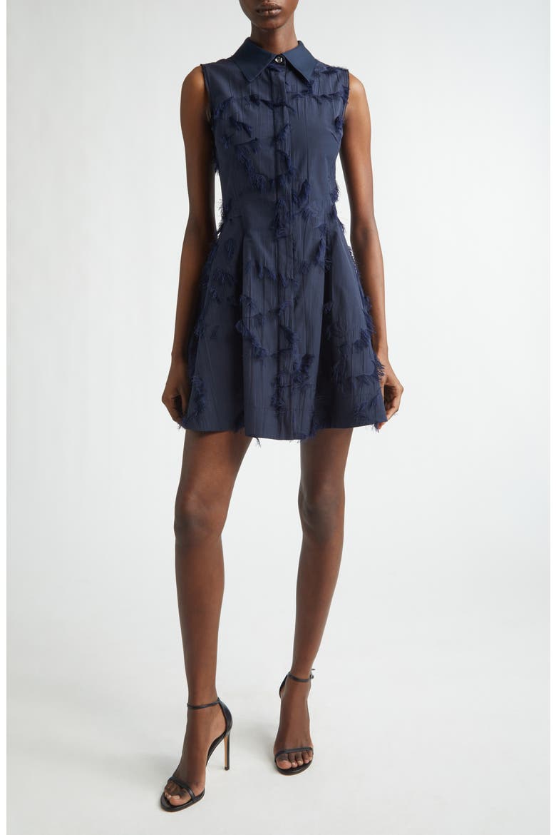 Sleeveless Fil Coupé Minidress, Main, color, ULTRA NAVY