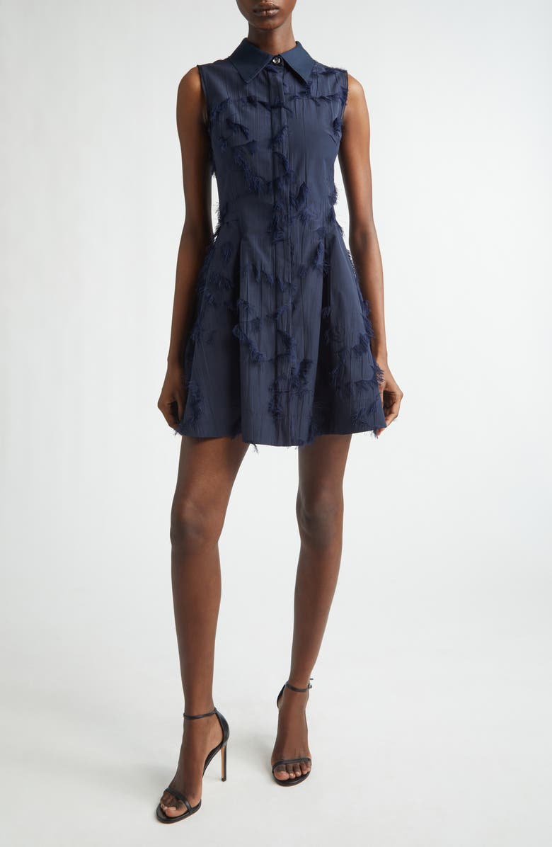 Jason Wu Collection Sleeveless Fil Coupé Minidress, Main, color, Ultra Navy