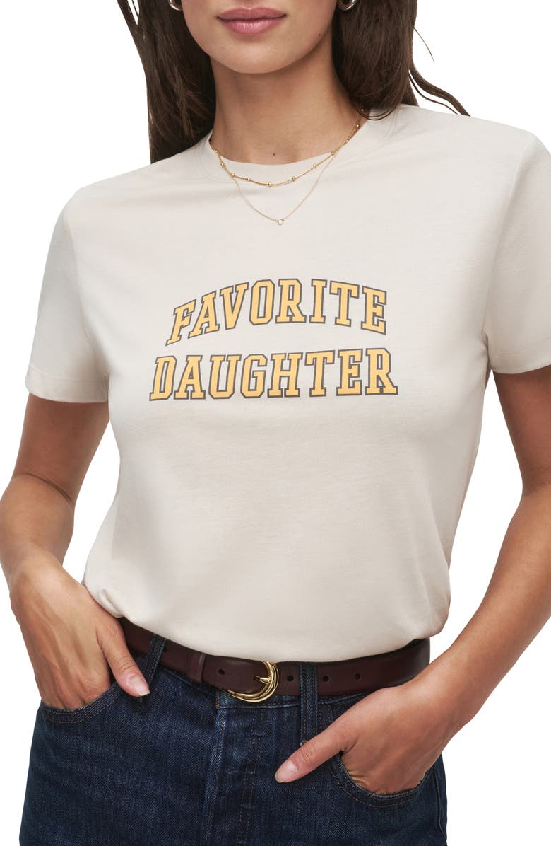 Favorite Daughter The Collegiate Classic Graphic T-Shirt, Alternate, color, Stone/ Dijon