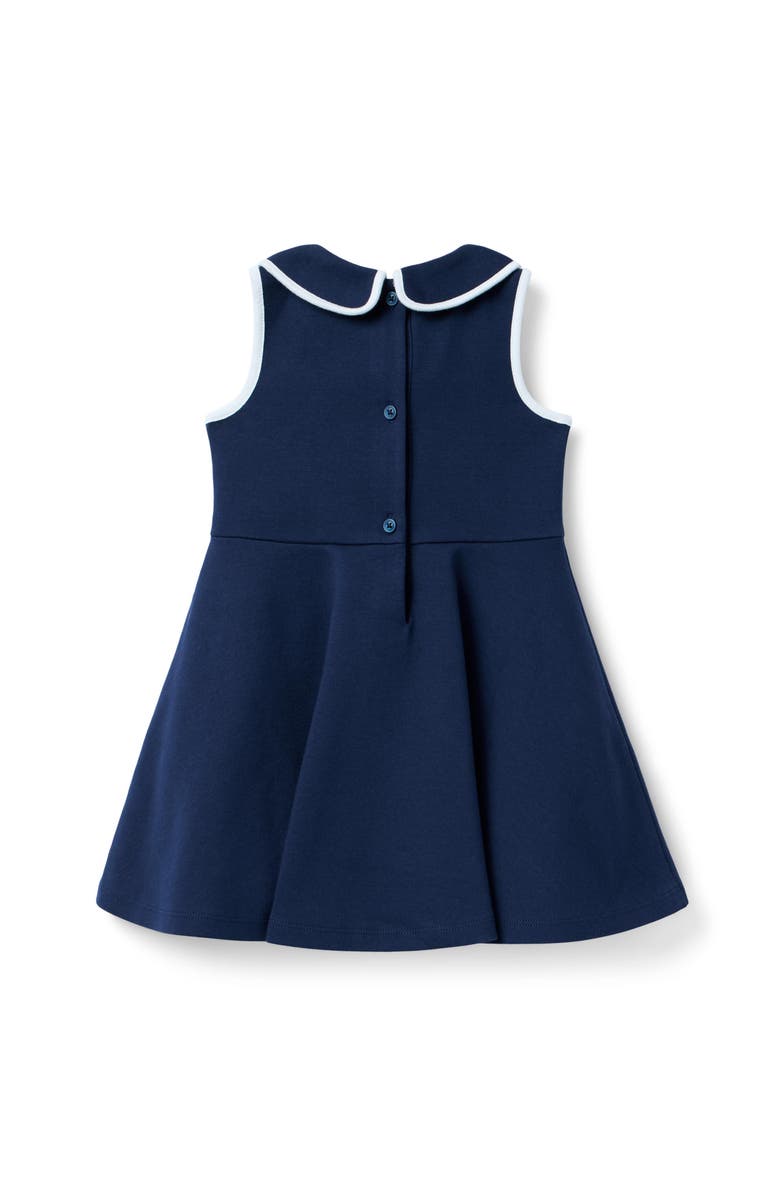 Janie and Jack The Classic Bow Ponte Dress, Alternate, color, Blue