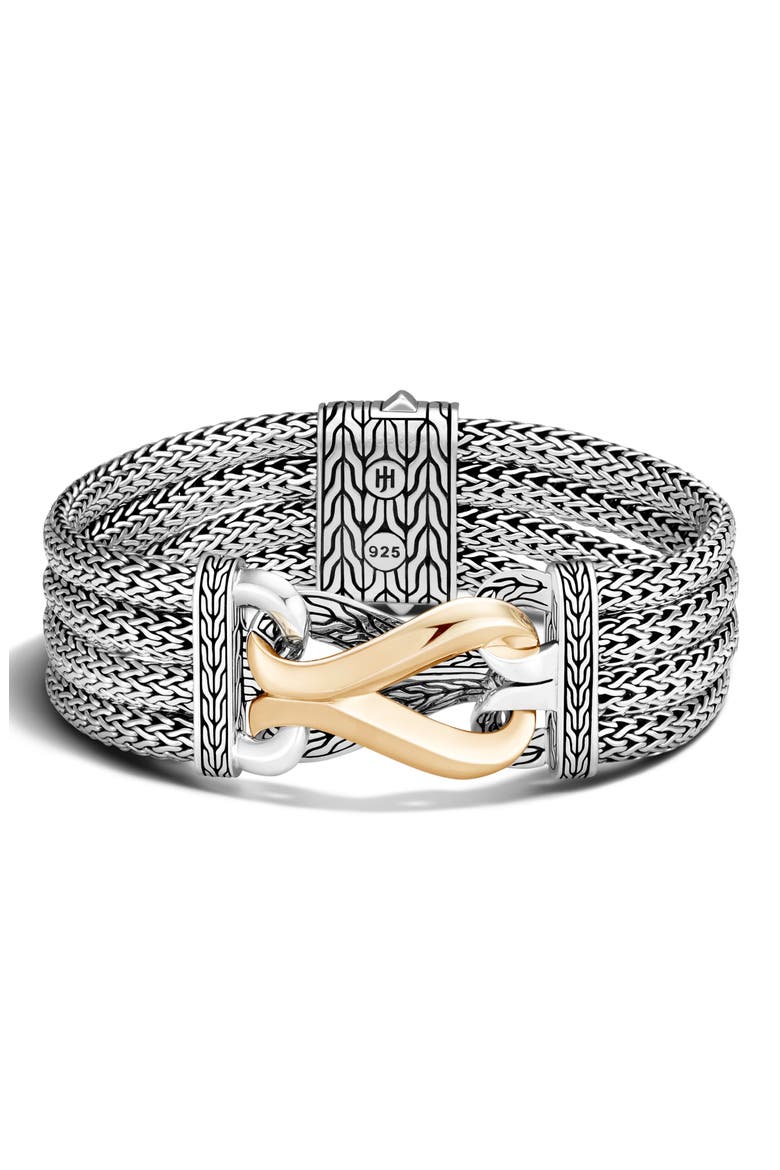 Asli Classic Chain Link Multi Row Bracelet, Main, color, GOLD/SILVER