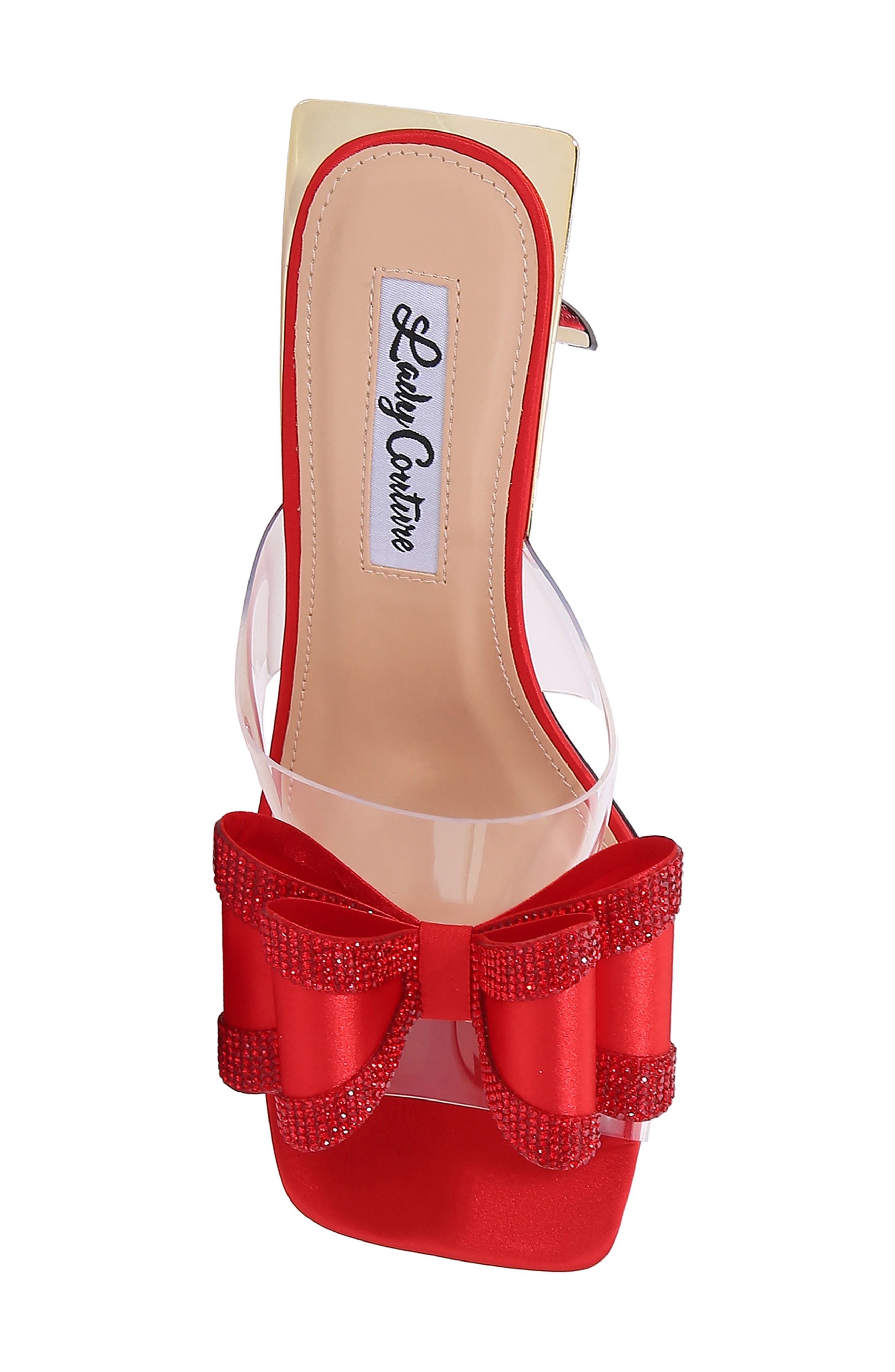 Fantasy Rhinestone Slide Sandal, Alternate, color, RED