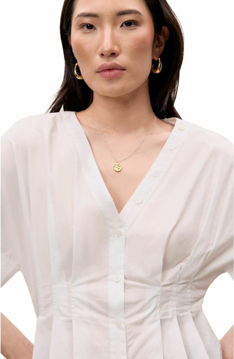 Rebecca Taylor Priya Poplin Top, Alternate, color, Milk