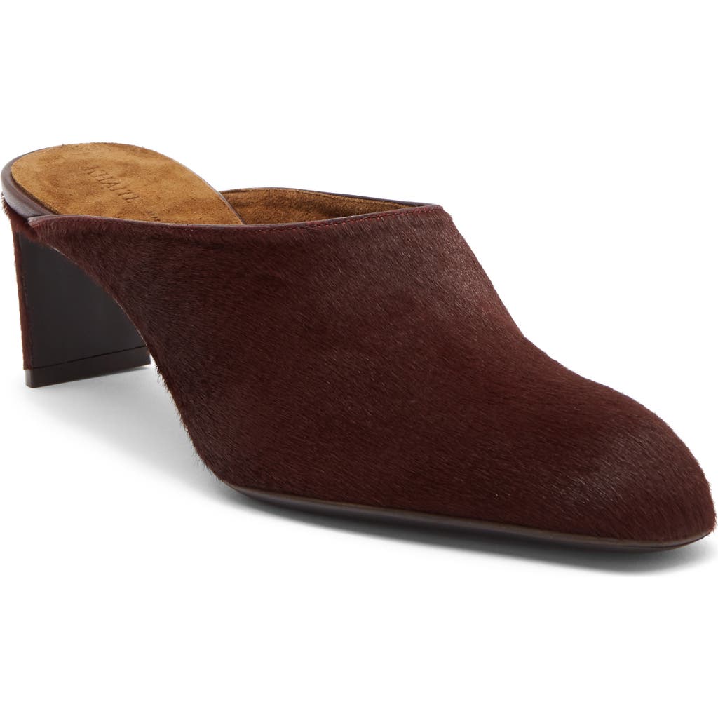 Khaite Colt Genuine Calf Hair Mule in Rouge Noir at Nordstrom, Size 35