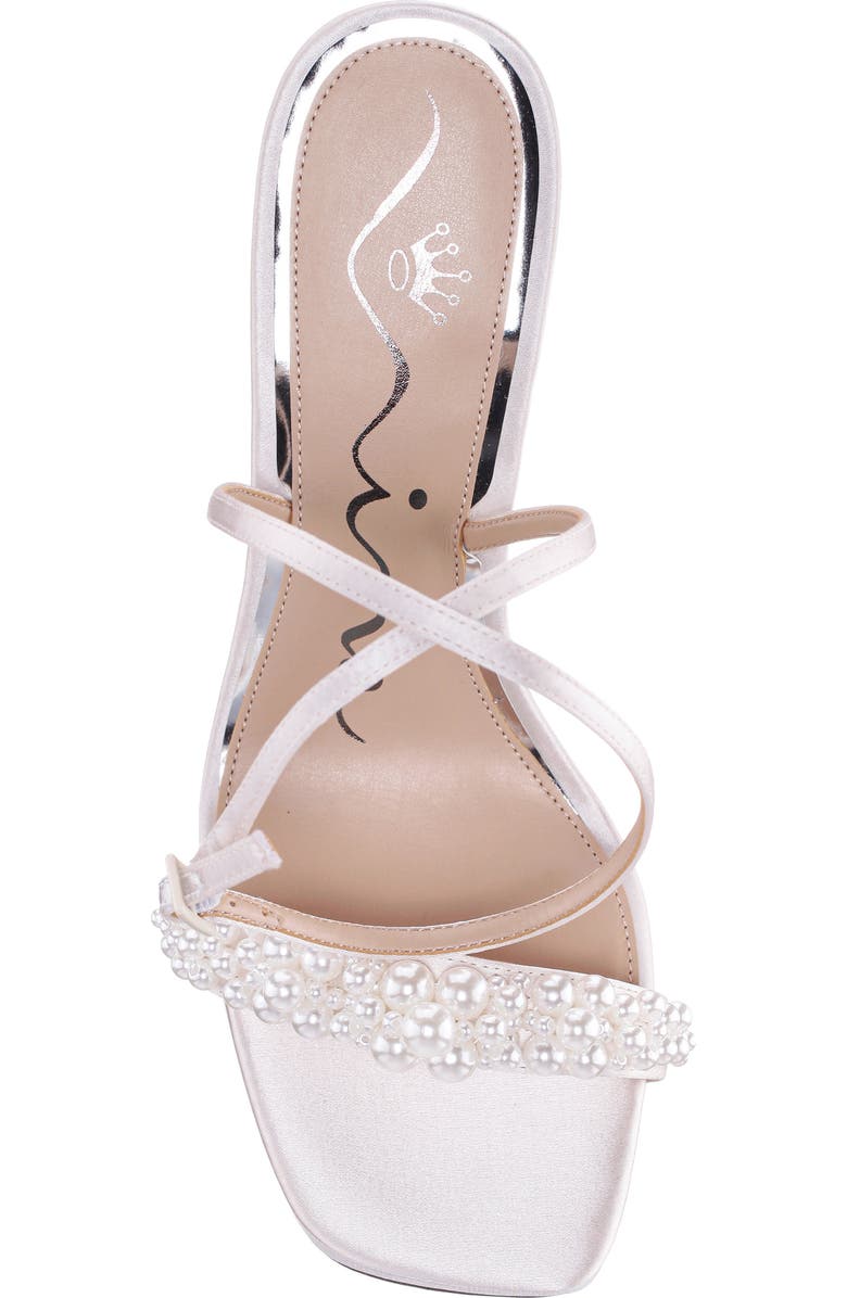 Nina Evette Ankle Strap Platform Sandal, Alternate, color, Ivory