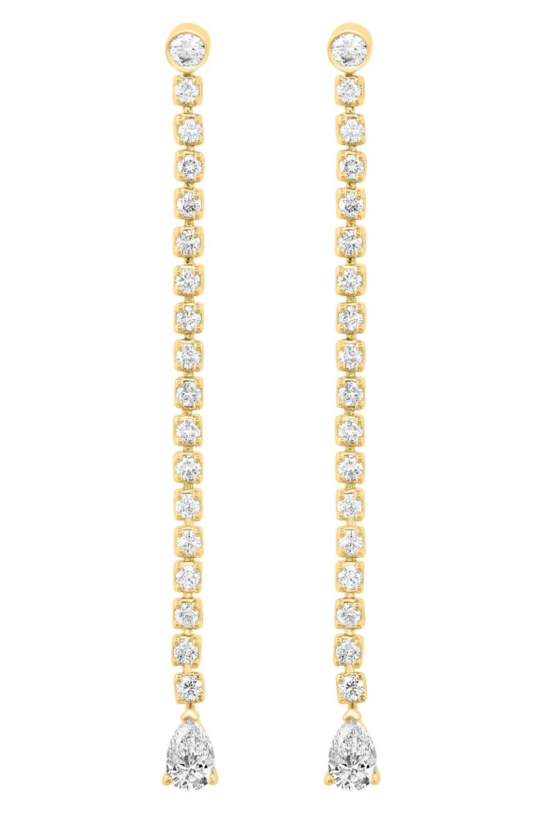 Lab-Grown Diamond Drop Earrings, Alternate, color, GOLD