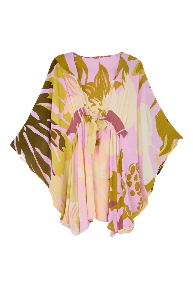 Floral Caftan, Alternate, color, PINK