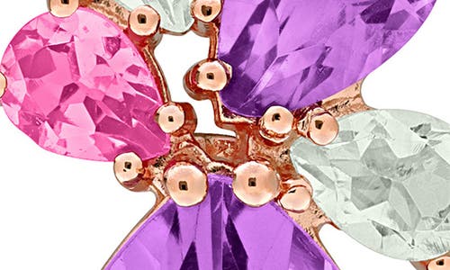 Delmar Semiprecious Stone Cluster Stud Earrings In Purple