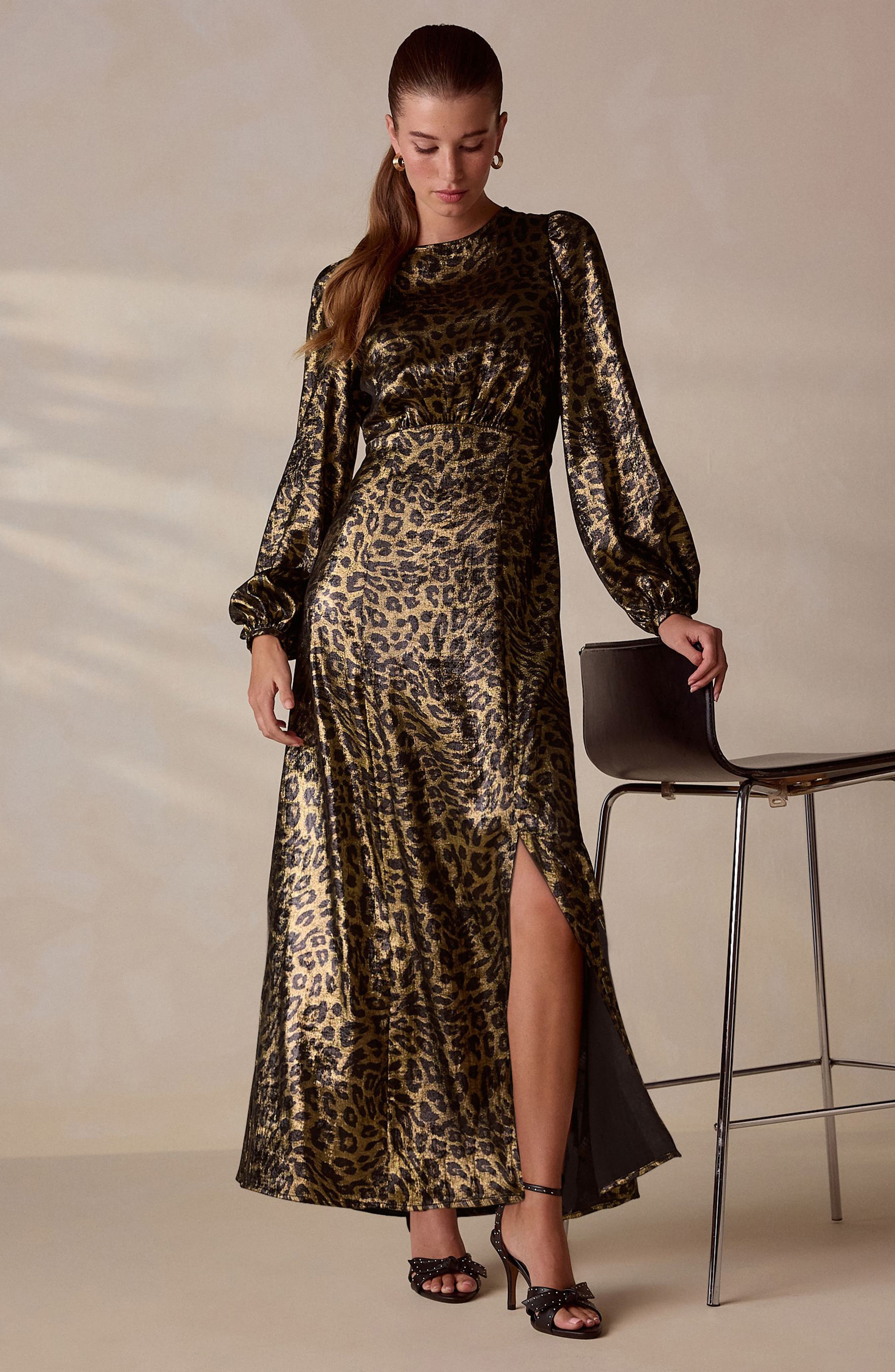 NEXT Gold Leopard Print 8 Womens
