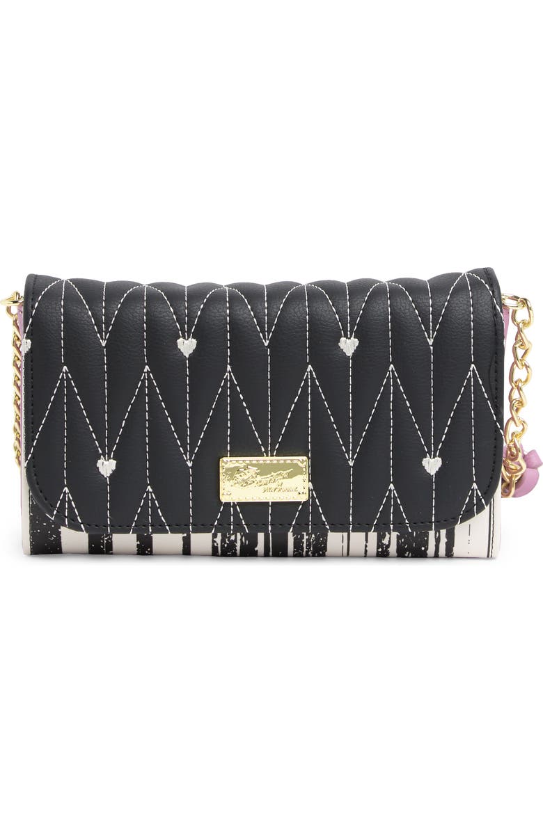 Luv Betsey by Betsey Johnson Heart Quilted Crossbody Bag, Main, color,