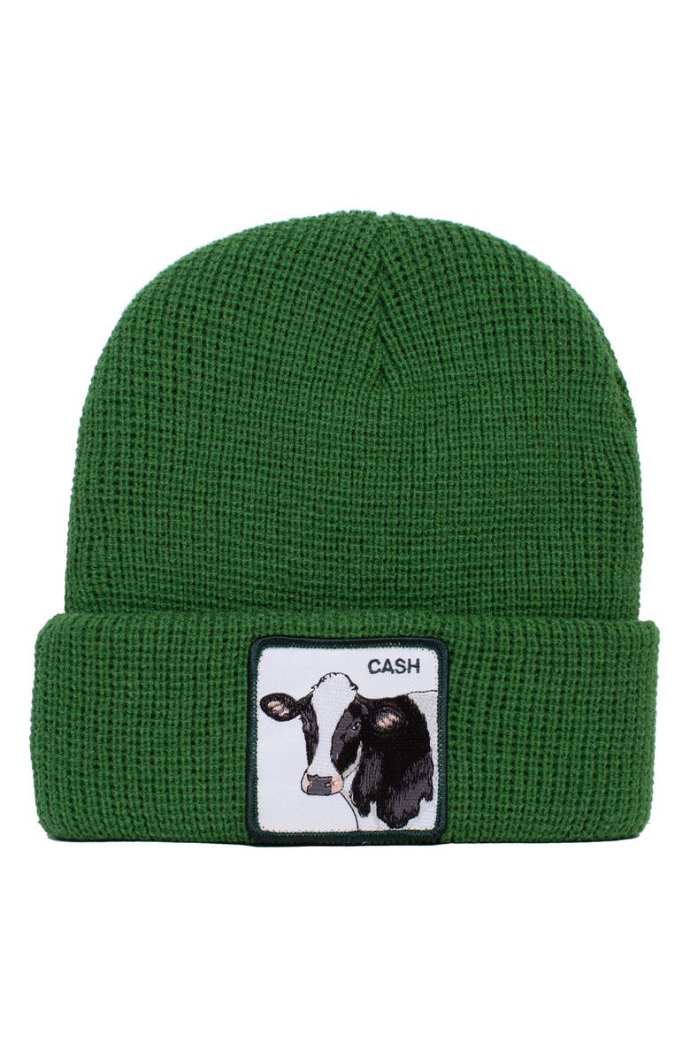 Goorin Bros. Milk Bands Cow Patch Beanie, Main, color, Green
