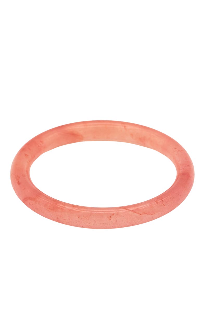 seree Blush Skinny Pink Skinny Round Jade Stone Bangle, Main, color, Pink