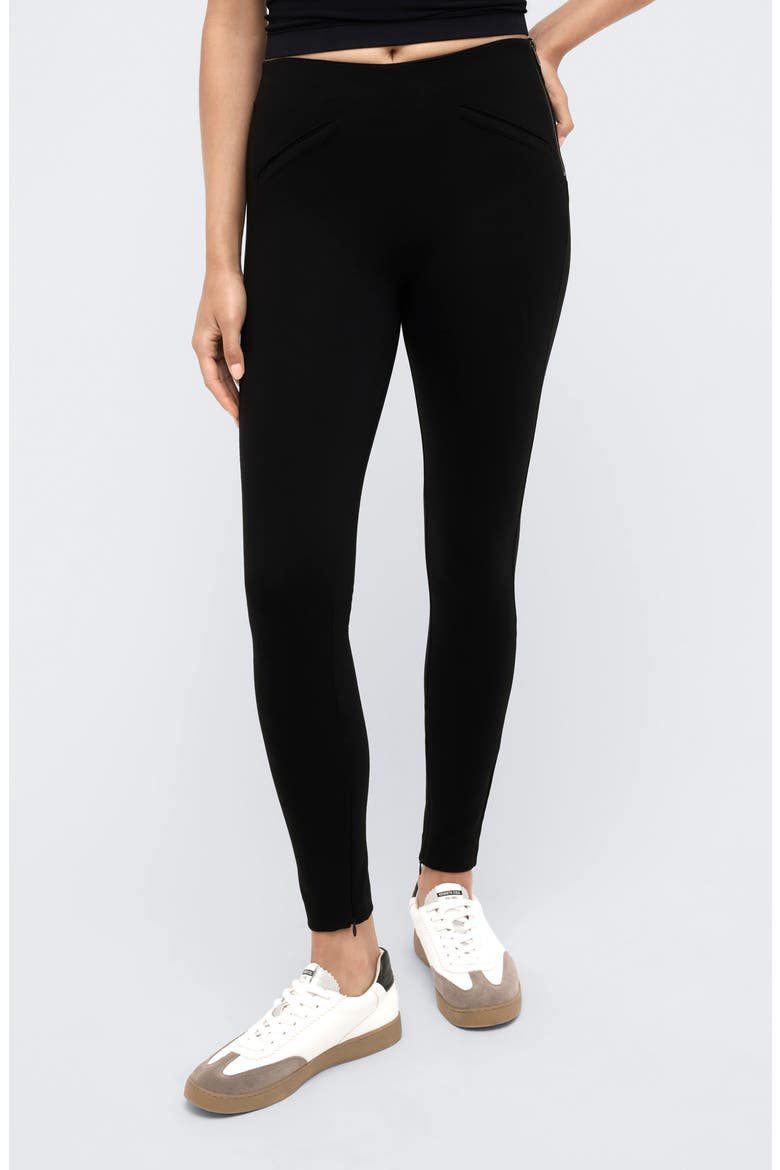 Hollywood Waist Leggings, Main, color, BLACK