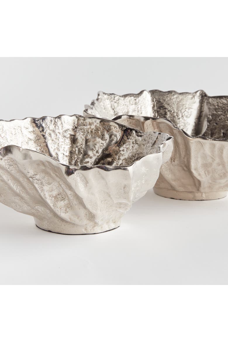 Ostra Decorative Bowls Set of 2, Alternate, color, Silver