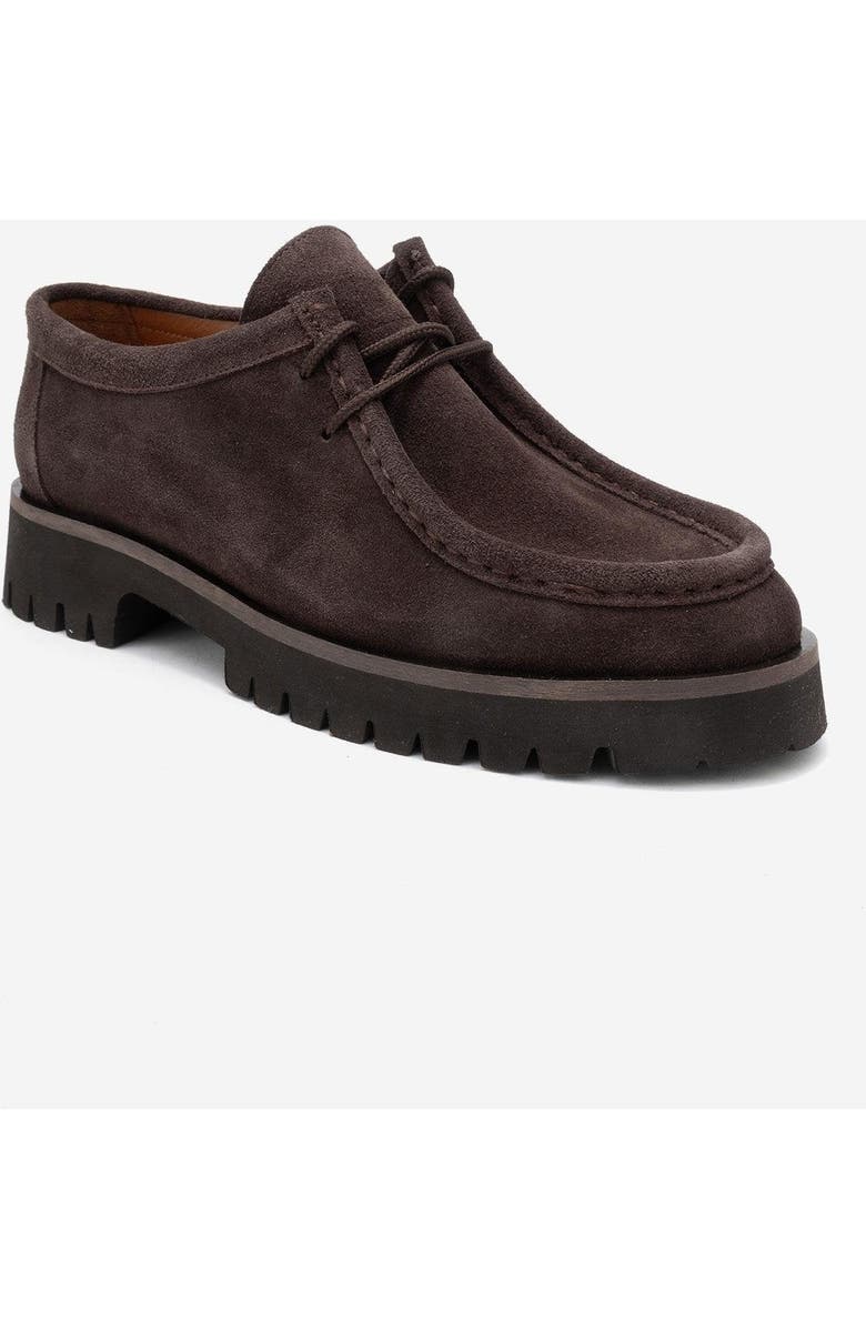 Forever & Always Shoes Talia Leather Lace Up Loafer, Alternate, color, Brown Suede