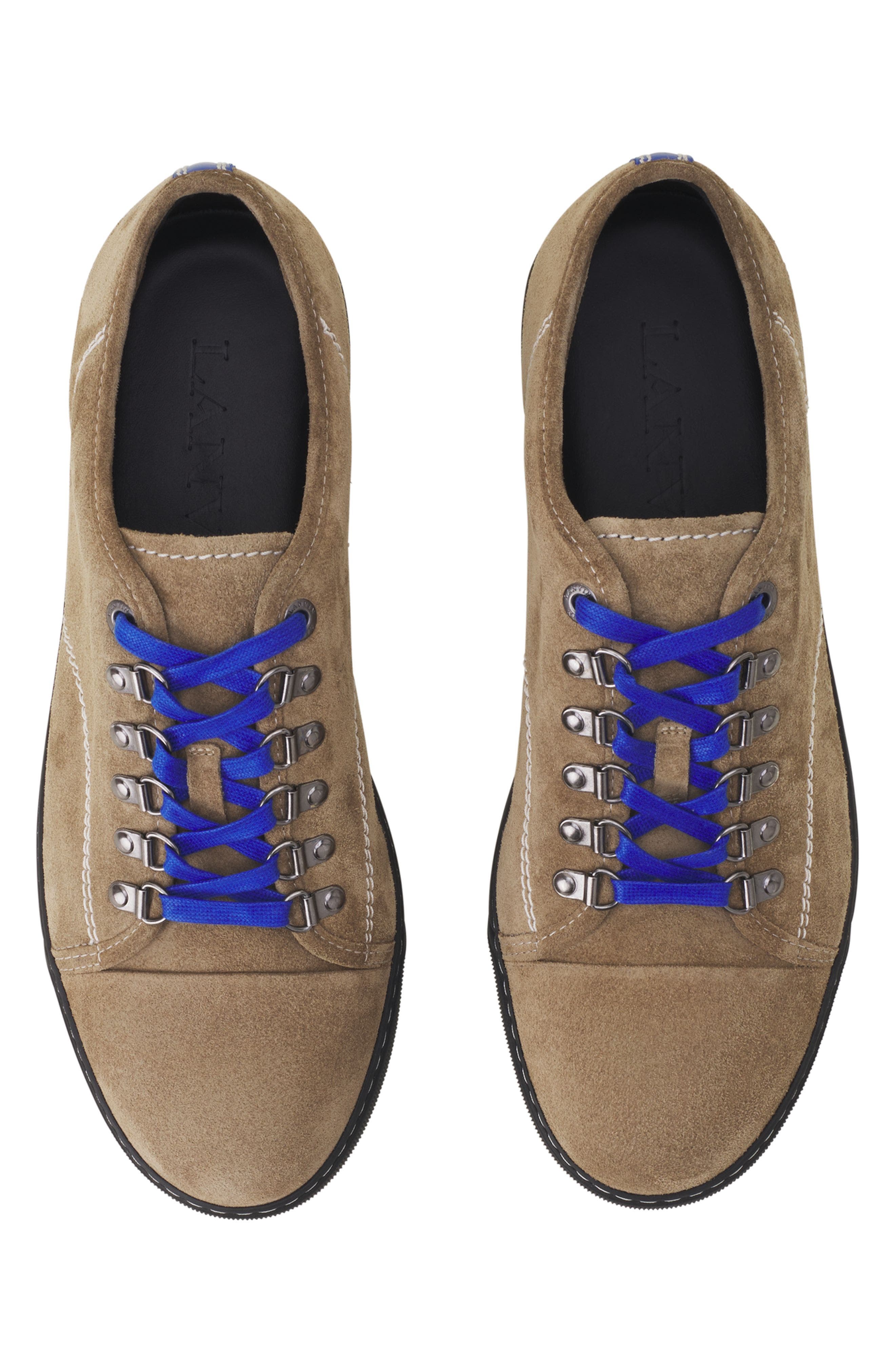 Lanvin Dbb1 Hiking Sneakers In Suede, Alternate, color, Dark Beige/Brown