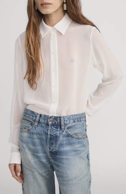 Frame The Silk Cape Button-up Shirt In White