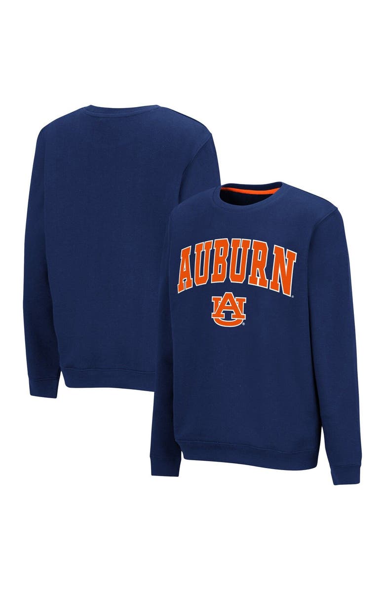 COLOSSEUM Youth Colosseum Navy Auburn Tigers Campus Pullover Sweatshirt, Main, color, 