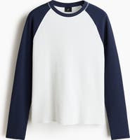 H&M Regular Fit Waffled Jersey Top
