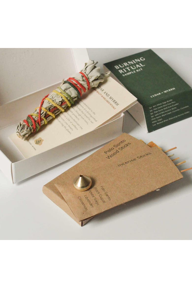 Sacred Burning Ritual Kit - Incense, Palo Santo and Sage, Alternate, color, No Color