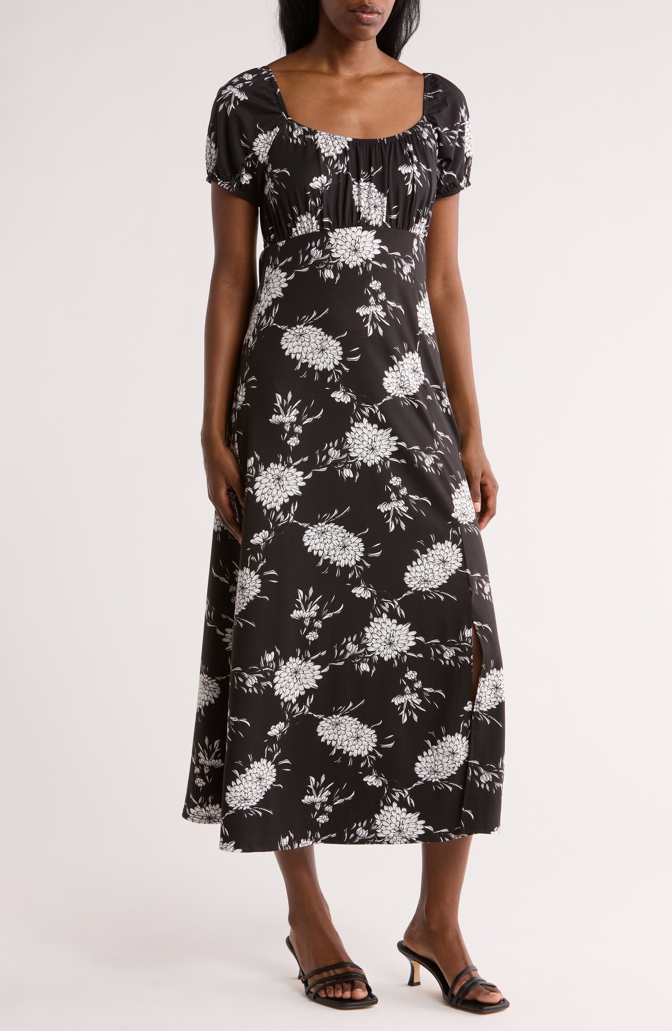 Loveappella Ruched Midi Dress