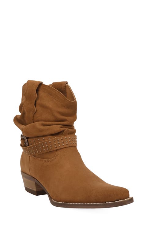 Scrunchy Leather Bootie