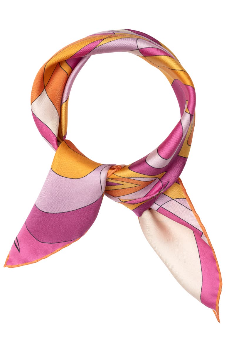 Elizabetta Michelle - Silk Bandana for Women, Alternate, color, Orange And Pink