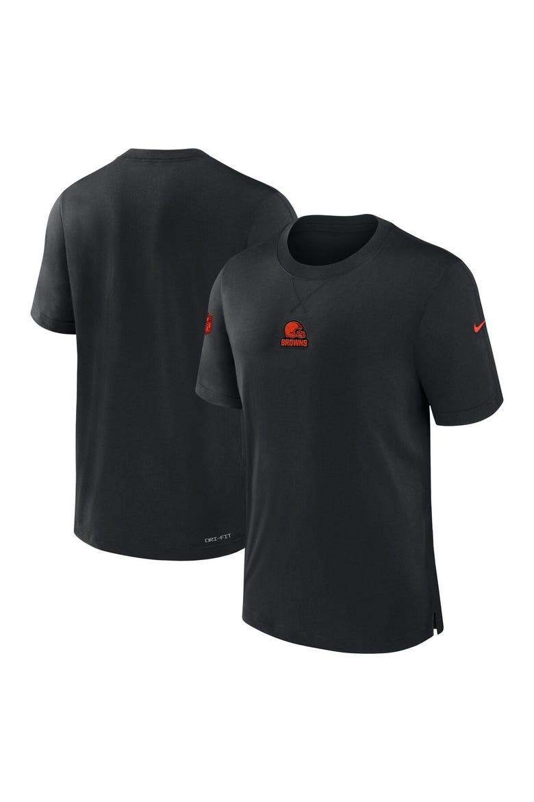 Men's Nike Black Cleveland Browns 2023 Sideline Performance T-Shirt, Main, color, Black