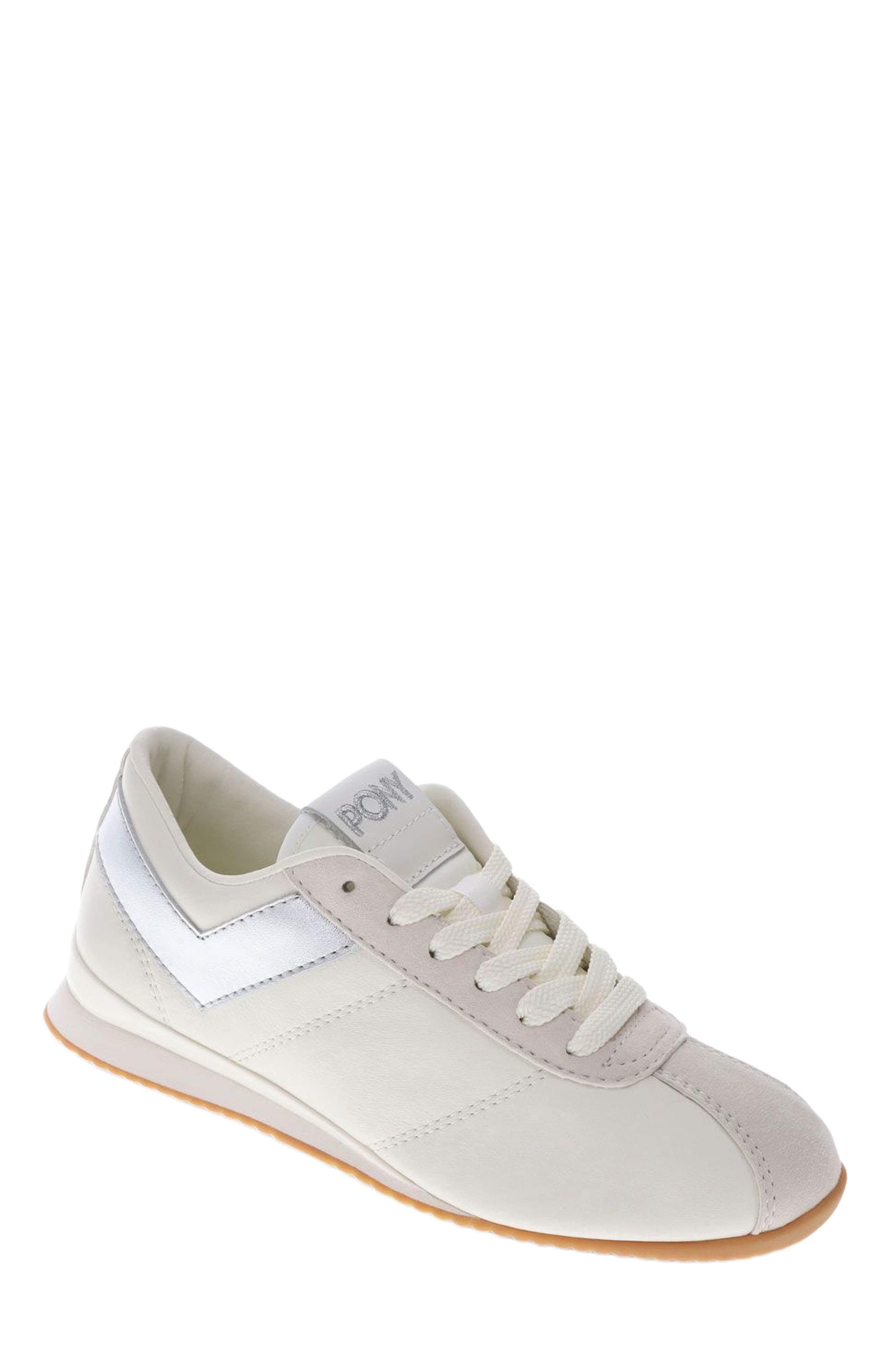PONY KO-80 Low Classic Sneakers, Main, color, Snow White/Moonbeam/Silver