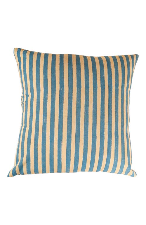 Ninéh Oh! Stripes Block Print Pillow - Cover Only in Blue  product