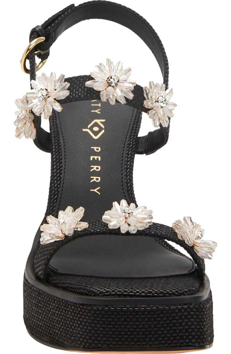 Katy Perry The Steady Floral Slingback Platform Sandal, Alternate, color, Black