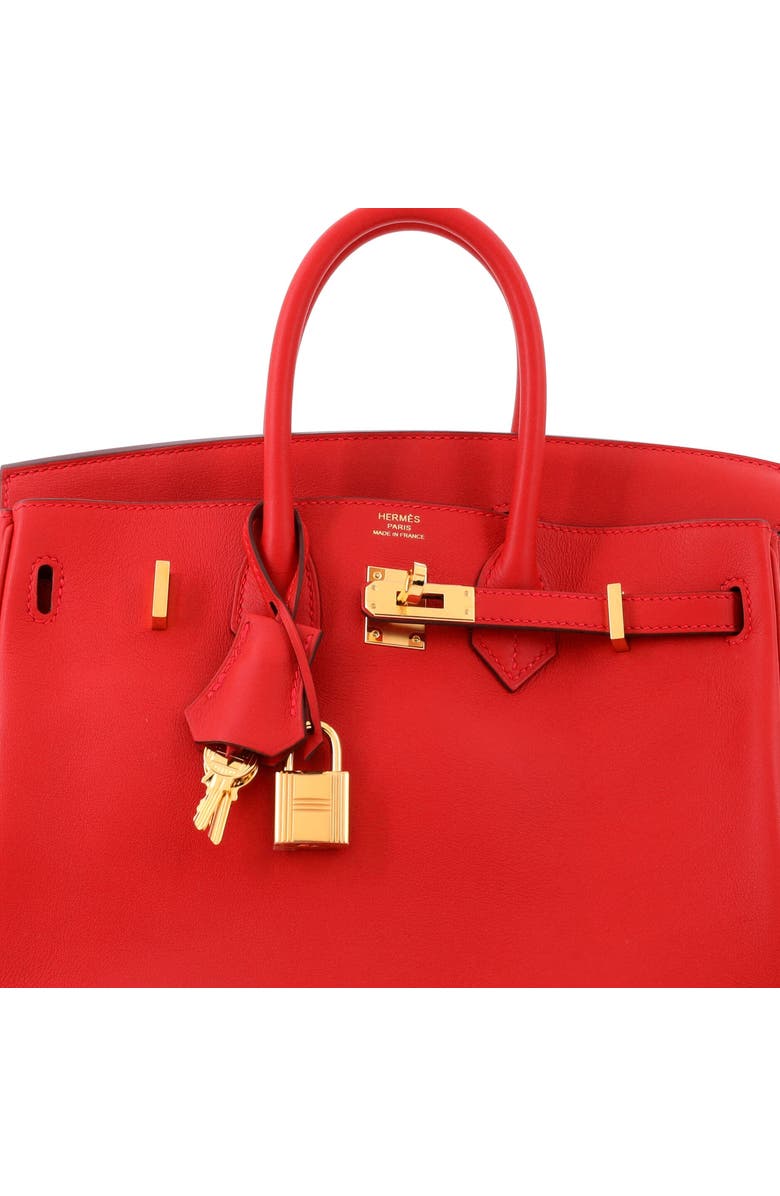 Pre-Owned Hermes Birkin Handbag Red Swift with Gold Hardware 25, Alternate, color, Rouge Casaque