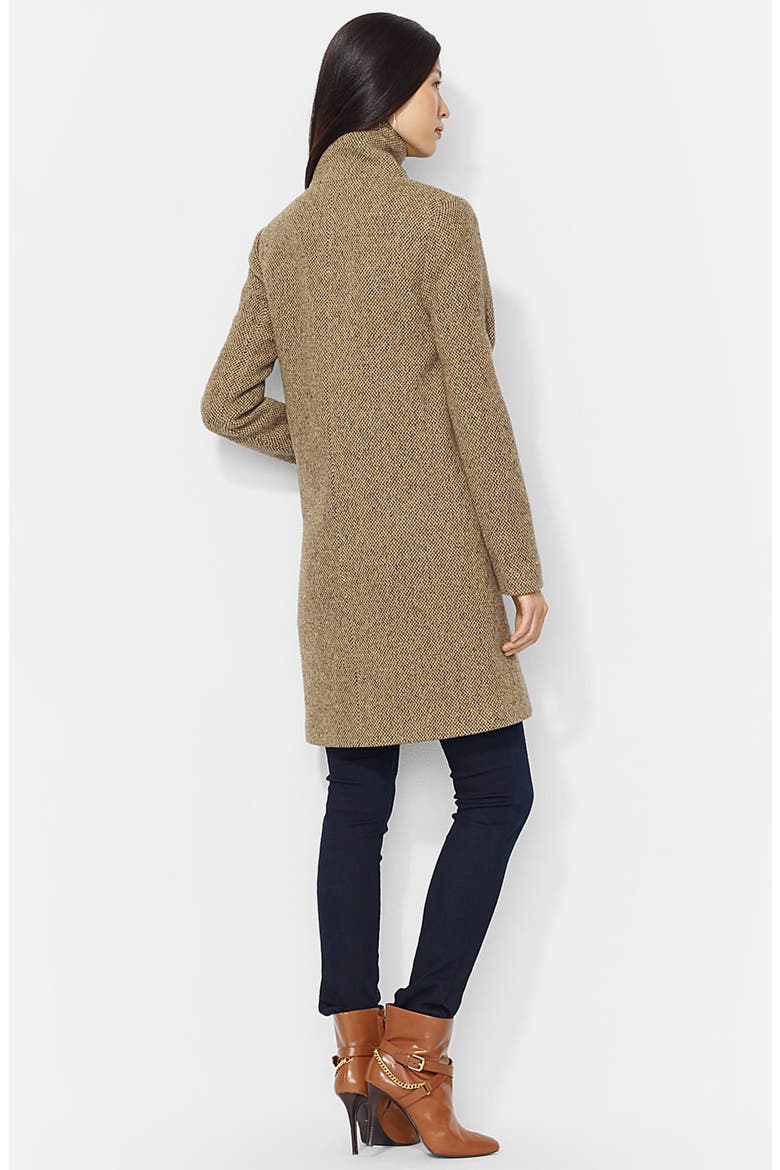 Buckle Tab Collar Wool Blend Coat, Alternate, color, CZAR TAN