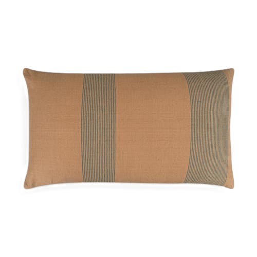 Naki & Ssam Modern Simplicity Brown Pin-striped  Lumbar Pillow In Multi
