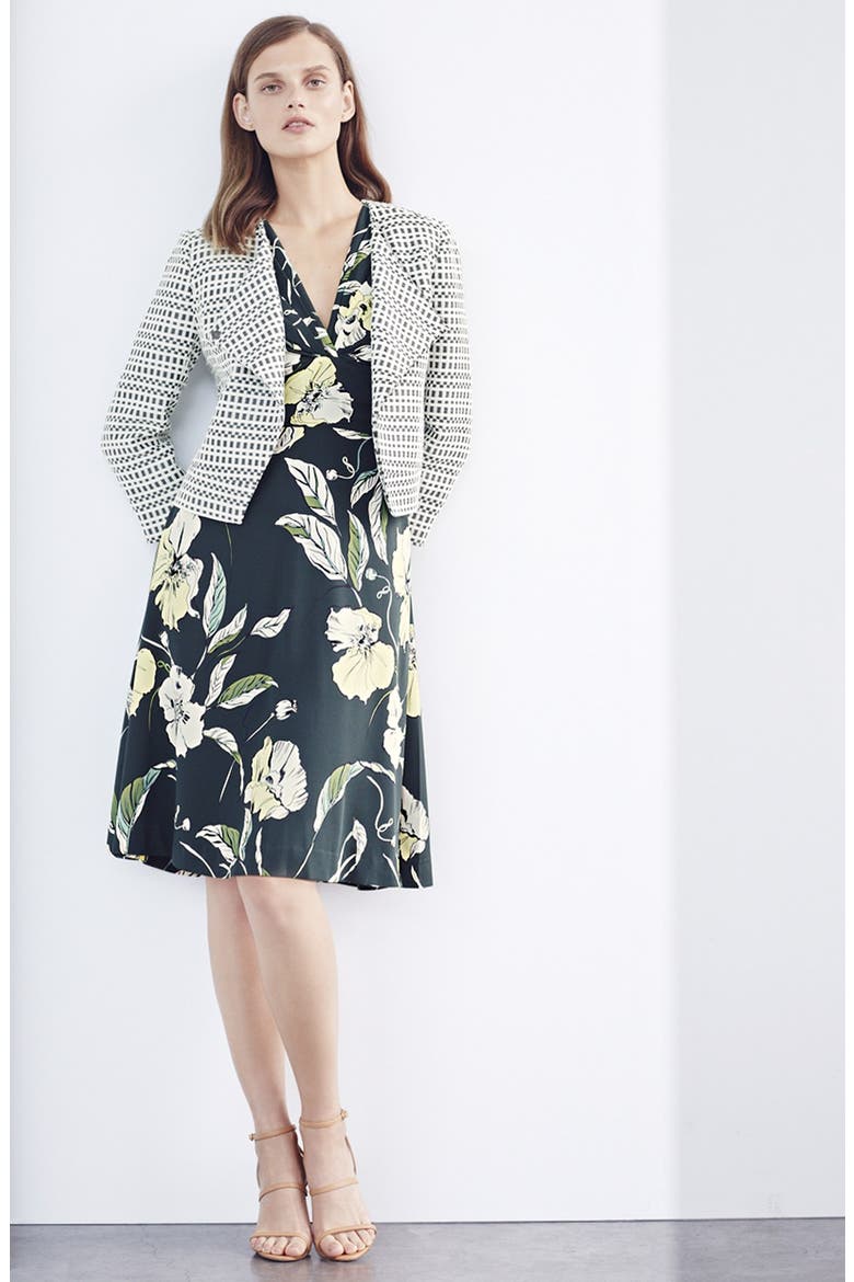 Asymmetrical Crop Tweed Jacket, Alternate, color, OLIVE TERRACE TWEED