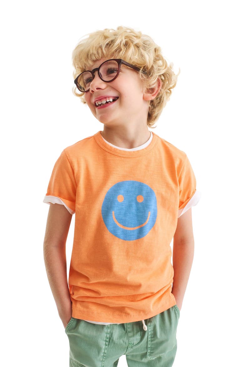 Kids Happy Face Tee, Alternate, color, Goldfish Happy Face