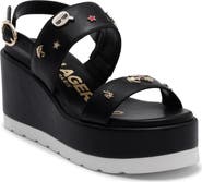 KARL LAGERFELD PARIS Cleome Slingback Platform Wedge Sandal
