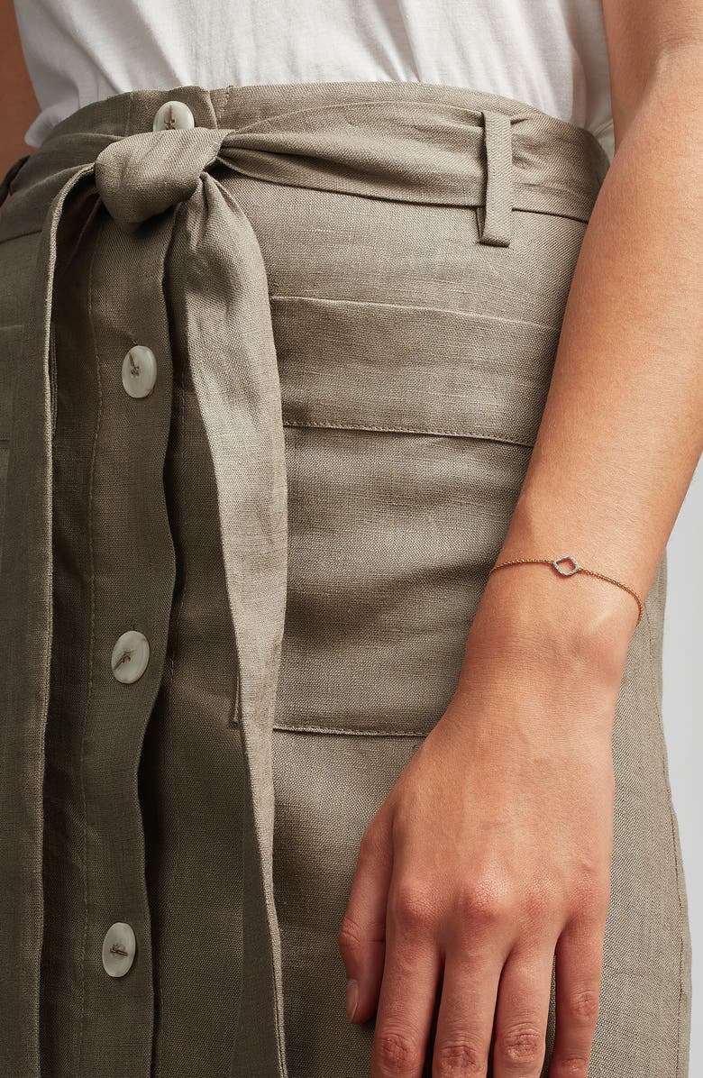 Monica Vinader Riva Mini Kite Diamond Bracelet, Alternate, color, Gold