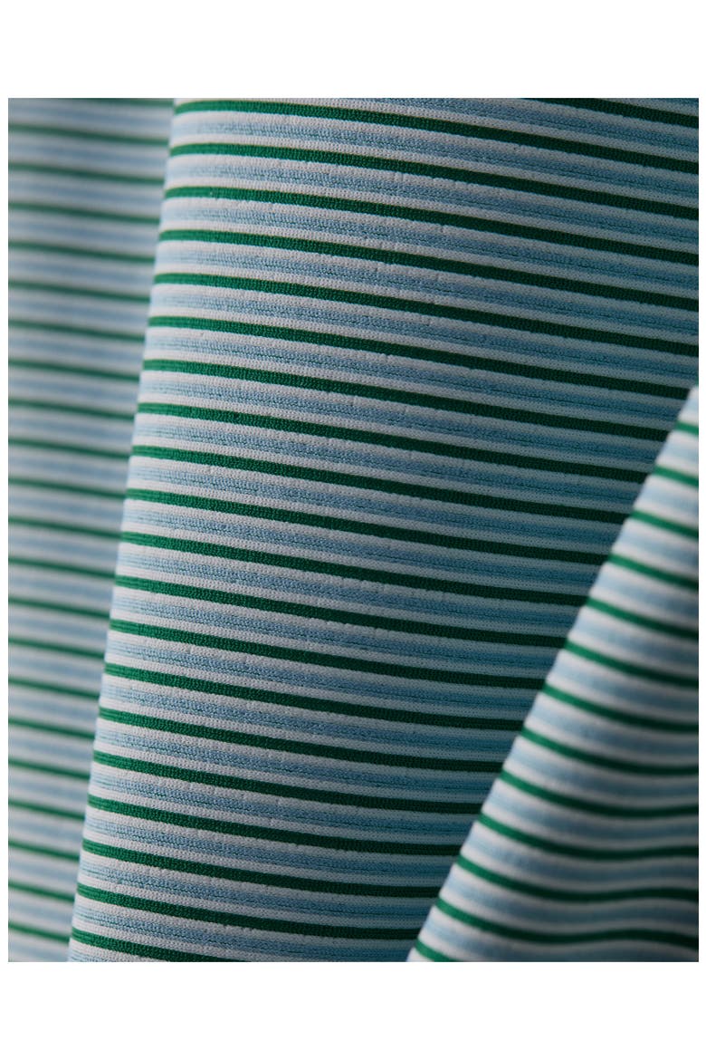 Commuter Stripe Performance Polo, Alternate, color, FERN GREEN STRIPE