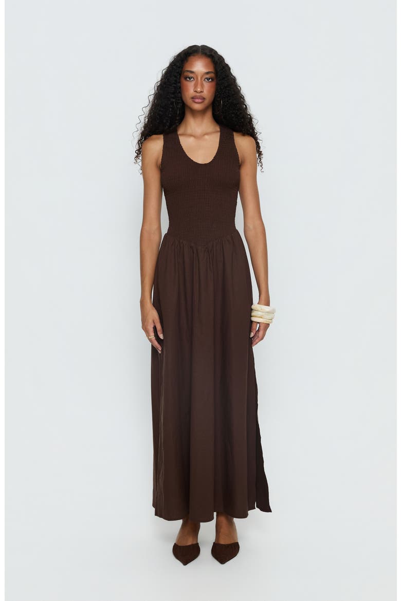 Highgate Drop Waist Maxi Dress, Alternate, color, CHOCOLATE