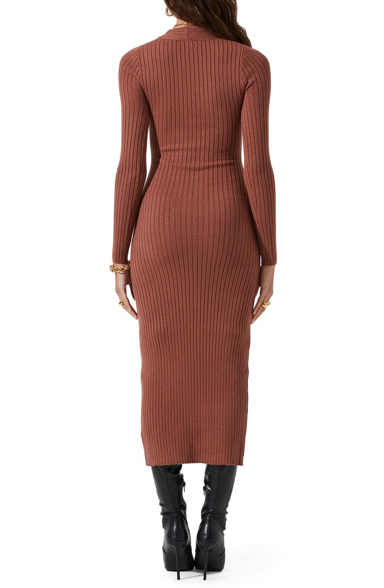 ASTR the Label Twist Front Long Sleeve Sweater Dress, Alternate, color,