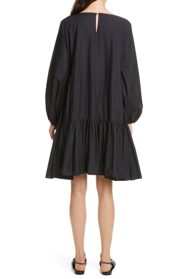 Byward Long Sleeve Pima Cotton Dress, Alternate, color, BLACK