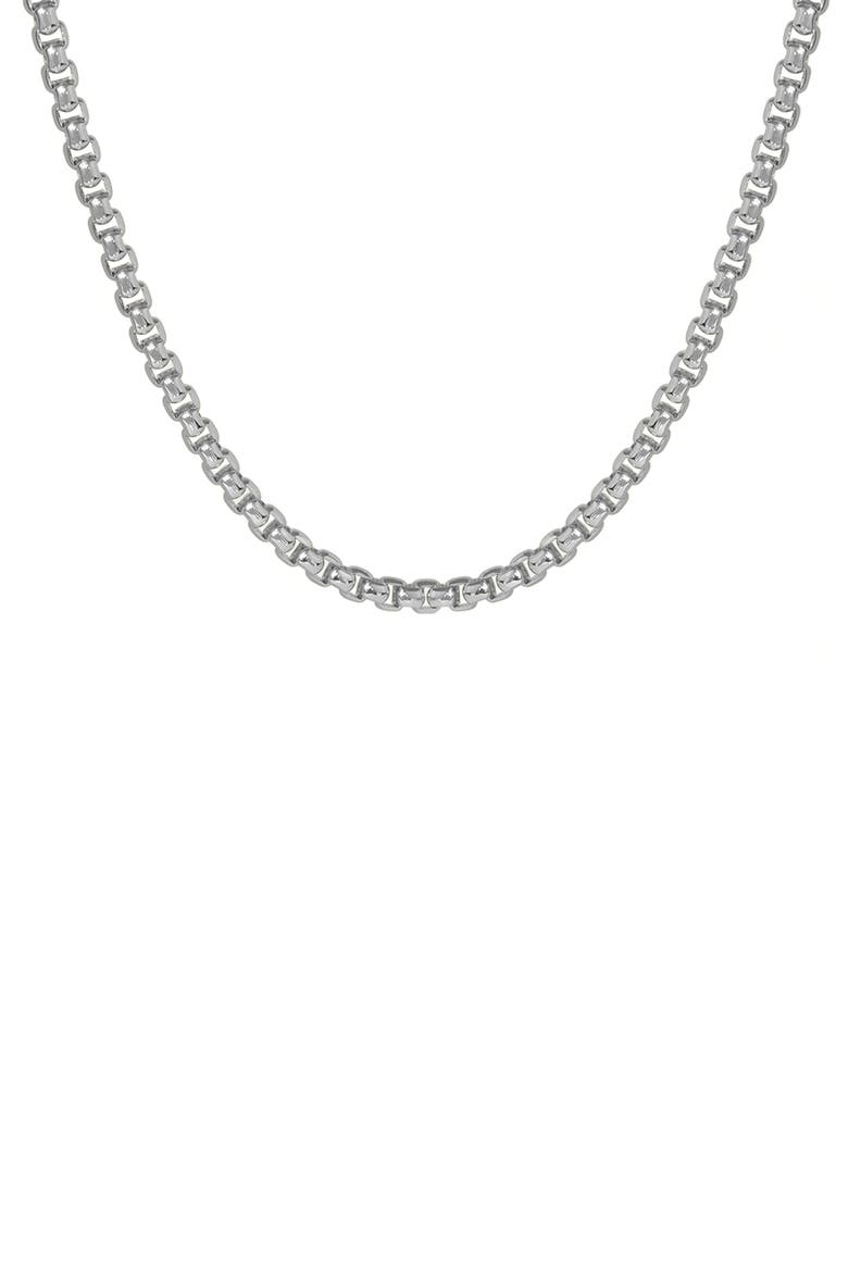 Softbox Chain Necklace, Main, color, SILVER