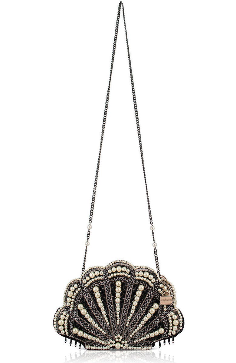 Mary Frances Accessories Ocean of Pearls Crossbody Handbag, Alternate, color, Black