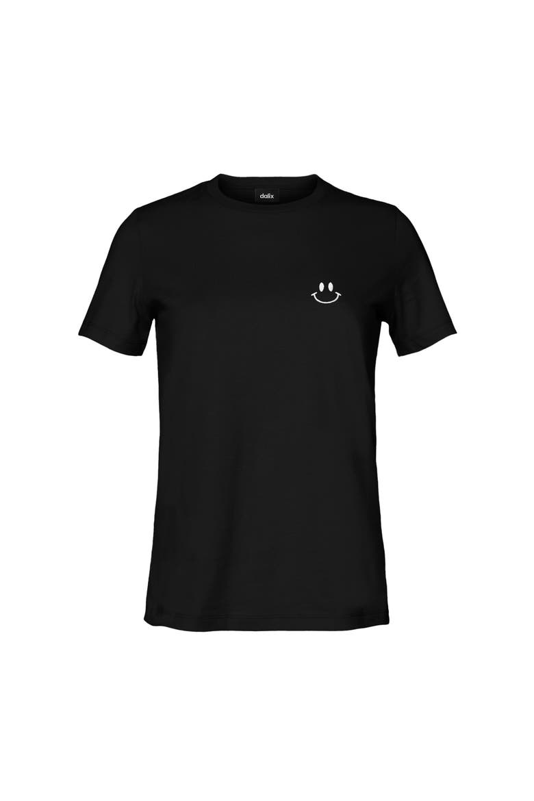 Smile Face Tee, Main, color, Black