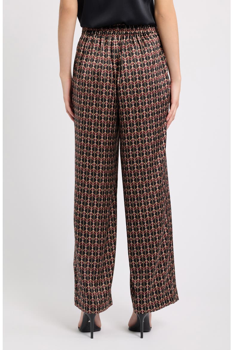 High Waist Wide Leg Pull-On Pants, Alternate, color, ANNE BLACK MULTI